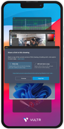 Vultr Control Panel - Dashboard on mobile
