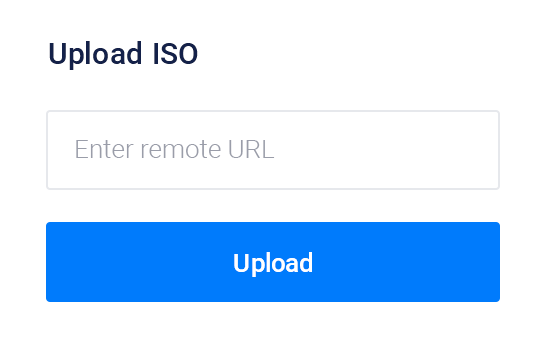 Vultr Control Panel - Upload Custom ISO