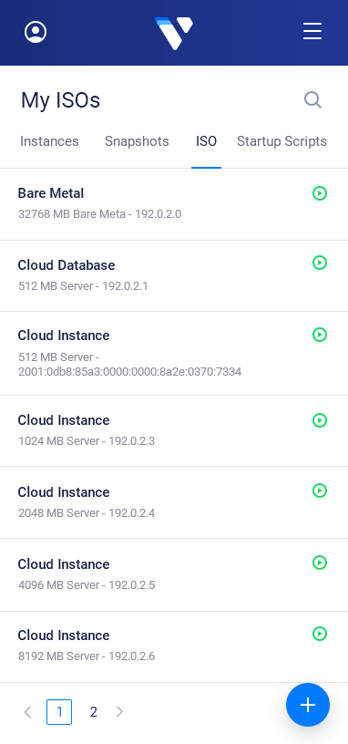 Vultr Control Panel - My ISOs